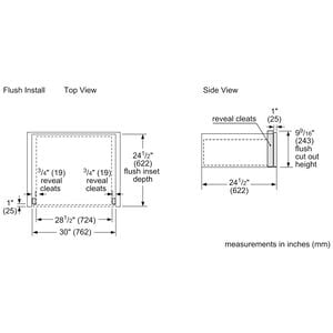 Bosch 500 Series 30 in. 2.2 cu. ft. Warming Drawer - Stainless Steel, , hires
