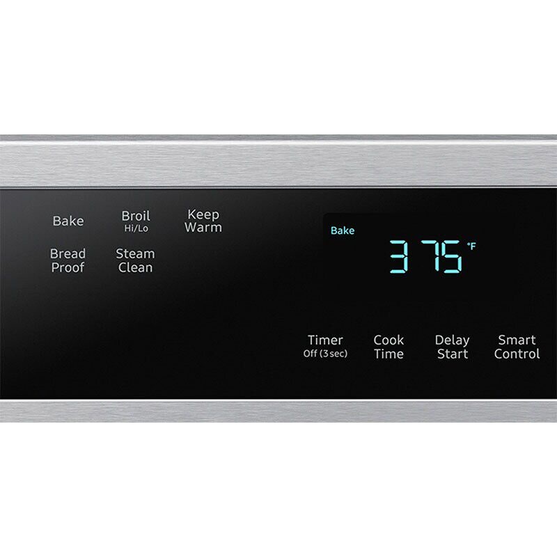 Samsung 30 in. 6.3 cu. ft. Smart Electric Range with Smoothtop Burners - Stainless Steel, Stainless Steel, hires