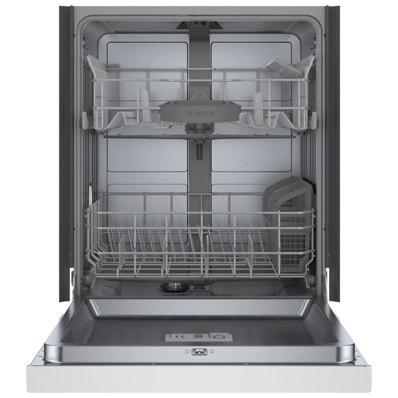 Bosch 100 Series 24 in. Front Control Smart Dishwasher with 50 dBa Sound Level, PureDry & Pocket - White, , hires