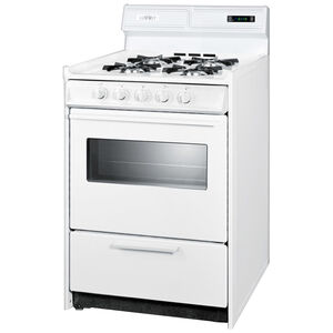 Summit 24 in. 2.9 cu. ft. Gas Range with Open Burners - White, , hires