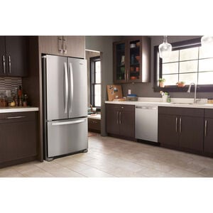 Whirlpool 33 in. 22.1 cu. ft. French Door Refrigerator with Internal Water Dispenser - Fingerprint Resistant Stainless Steel, Fingerprint Resistant Stainless, hires