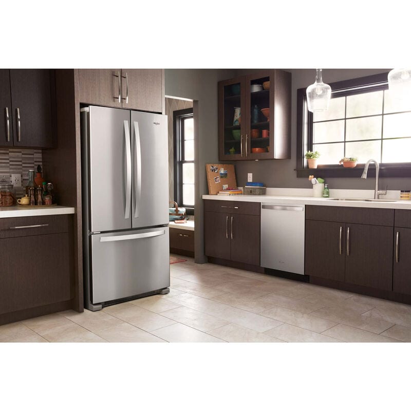 Whirlpool 33 in. 22.1 cu. ft. French Door Refrigerator with Internal Water Dispenser - Fingerprint Resistant Stainless Steel, Fingerprint Resistant Stainless, hires