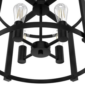 Hunter Astwood 18 in. 4-Light Chandelier - Matte Black, , hires