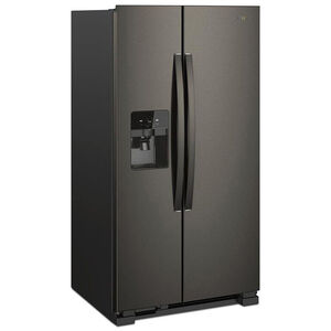 Whirlpool 33 in. 21.4 cu. ft. Side by Side Refrigerator with Ice & Water Dispenser - Black Stainless, Black Stainless, hires