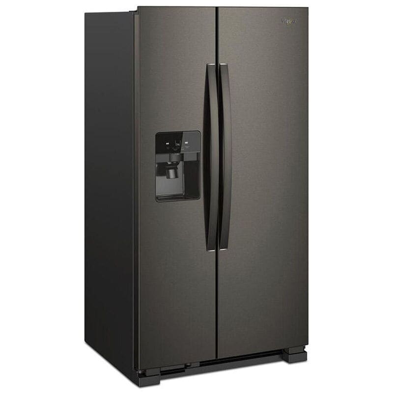 Whirlpool 33 in. 21.4 cu. ft. Side by Side Refrigerator with Ice & Water Dispenser - Black Stainless, Black Stainless, hires