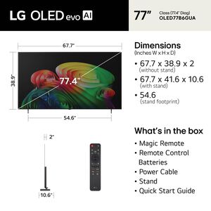 LG - 77" Class B6 Series OLED 4K UHD Smart webOS TV, , hires