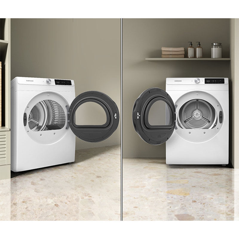 Samsung 24 in. 4.0 cu. ft. Electric Dryer with 15 Dryer Programs, 12 Dry Options, Sanitize Cycle, Wrinkle Care & Sensor Dry - White, , hires