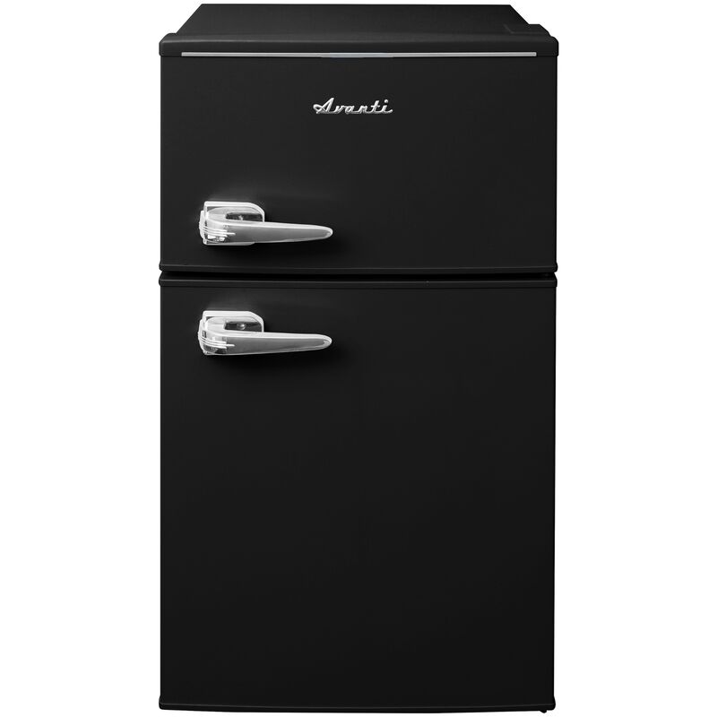 Avanti 18 in. 3 cu. ft. Mini Fridge with Top Freezer - Black, Black, hires