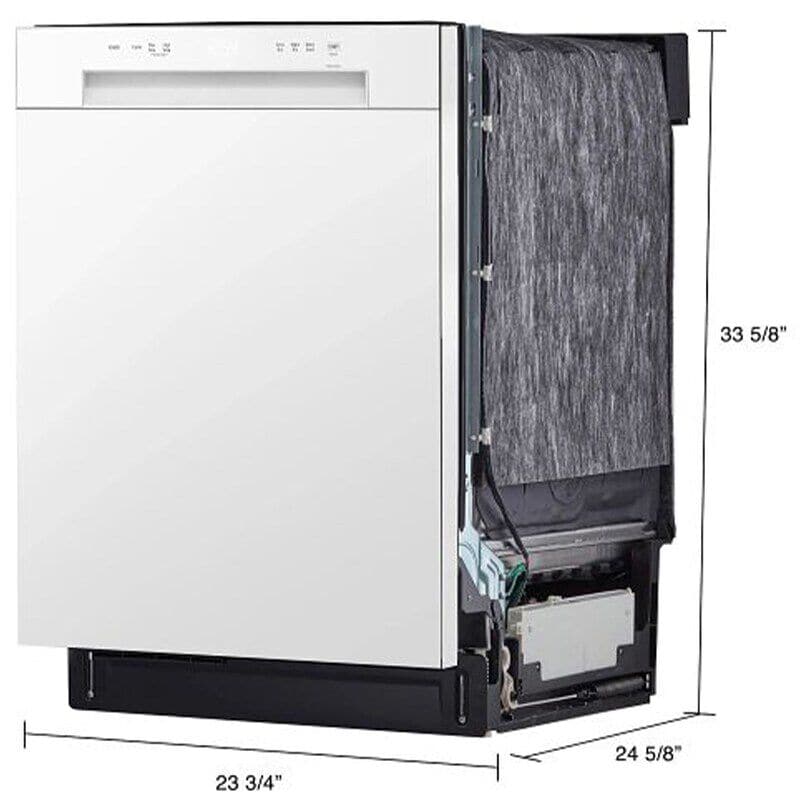 LG 24 in. Built-In Dishwasher with Front Control, 52 dBA Sound Level, 15 Place Settings & 5 Wash Cycles - White, , hires