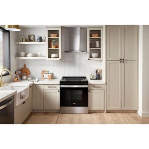 Whirlpool 30 in. Convertible Chimney Style Range Hood with 400 CFM, 3 Fan Speeds & 2 LED Lights - Stainless Steel, , hires