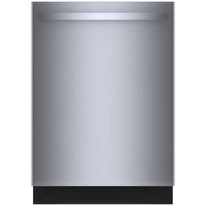 Bosch 100 Series Premium 24 in. Top Control Smart Dishwasher with 46 dBa Sound Level, 3rd-Rack & PureDry - Stainless Steel, , hires