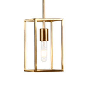 Hudson & Canal Cuadro 6 in. Framed Pendant - Brass, , hires