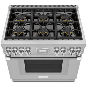 Thermador Pro Harmony Professional Series 36 in. 5.1 cu. ft. Smart Standard Convection Gas Range with 6 Sealed Burners - Stainless Steel, , hires