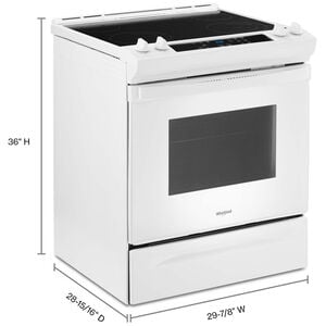 Whirlpool 30 in. 4.8 cu. ft. Slide-In Electric Range with Radiant Burners - White, White, hires