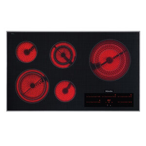 Miele 36 in. 5-Burner 240V Electric Cooktop with Touch Control - Black, , hires