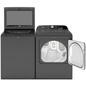 Whirlpool 29 in. 7.0 cu. ft. Gas Dryer with Wrinkle Shield Option, Steam Cycle & Sensor Dry - Volcano Black, Volcano Black, hires
