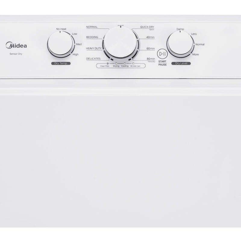 Midea 27 in. 7.0 cu. ft. Electric Dryer with Sensor Dry - White, , hires