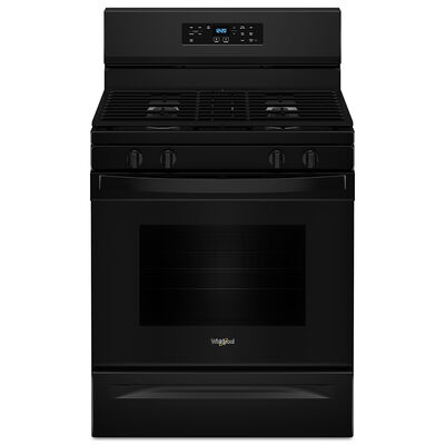 Whirlpool 30 in. 5 cu. ft. Gas Range with 4 Sealed Burners - Black | WFGS3530RB