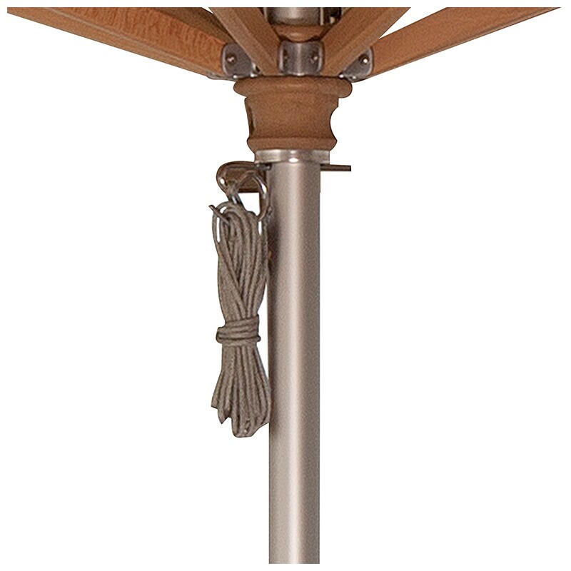 SimplyShade Ibiza 11' Octagon Wood/Aluminum Market Umbrella in Sunbrella Fabric - Natural, Natural, hires