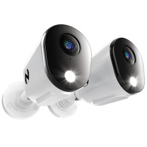 Night Owl - Add_On 2-Camera Deterence 2K Security Camera with 2-Way Audio - White