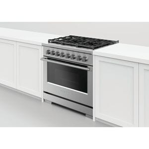 Fisher & Paykel Series 7 Professional 36 in. 5.3 cu. ft. Standard Convection Gas Range with 6 Sealed Burners - Stainless Steel, , hires