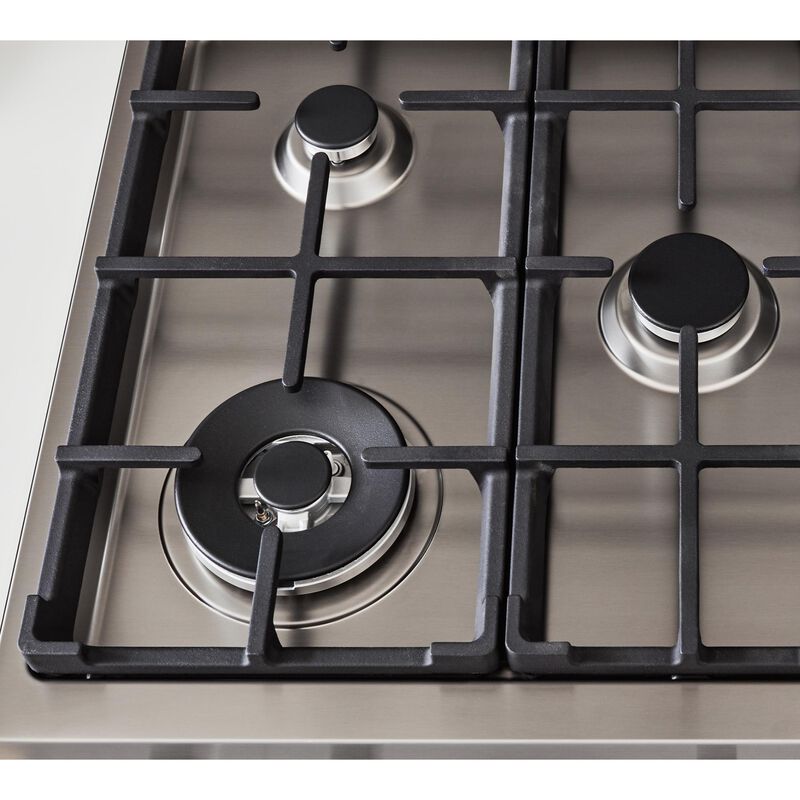 Bertazzoni Master Series 48 in. 7.1 cu. ft. Dual Convection Double Oven Gas Range with 6 Sealed Burners & Griddle - Matte White, , hires