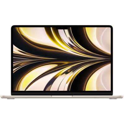 Apple MacBook Air 13.6" Retina Display,(Mid 2022) Apple M2, 8GB RAM, 256GB SSD, 8-core GSSD, MacOS - Starlight | MLY13LL/A