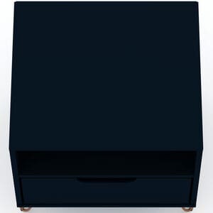Manhattan Comfort Rockefeller Mid-Century Modern 1-Drawer Nightstand Tatiana Midnight Blue, Midnight Blue, hires