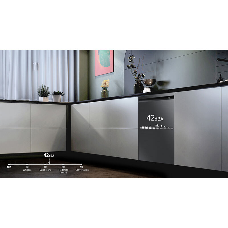 Samsung Smart 42dBA Dishwasher with StormWash+ and Smart Dry in Black Stainless Steel