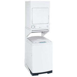 GE Spacemaker 24 in. 3.6 cu. ft. Stackable Stationary Electric Dryer for 120-Volt Outlets - White, , hires