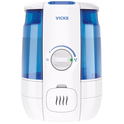Vicks Ultrasonic Mist Humidifier with Built-In Timer - White and Blue | VUL600