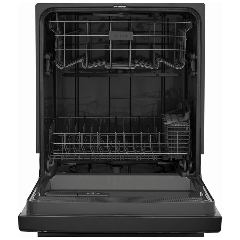Frigidaire 24 in. Built-In Dishwasher with Front Control, 54 dBA Sound Level, 14 Place Settings, 4 Wash Cycles & Sanitize Cycle - Black, Black, hires