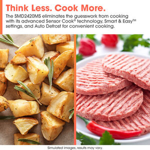 Sharp 24 in. 1.2 cu. ft. 950W Built-In Microwave with Sensor Cooking - Stainless Steel, , hires