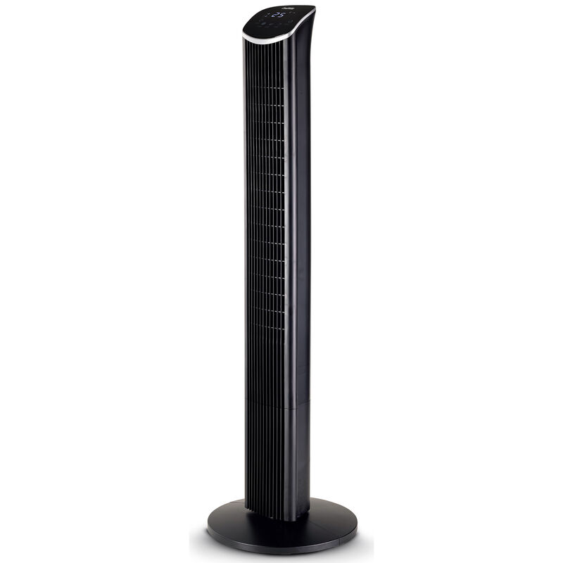 CoolVia 46 in. Oscillating Tower Fan with 3 Speed Setting & Remote Control - Black, , hires