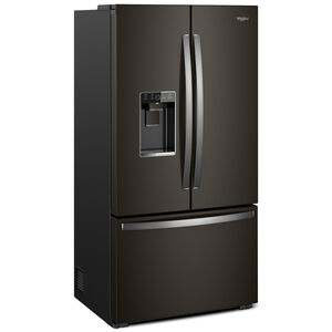 Whirlpool 36 in. 23.8 cu. ft. Counter Depth French Door Refrigerator with Ice & Water Dispenser - Black Stainless Steel, Black Stainless Steel, hires