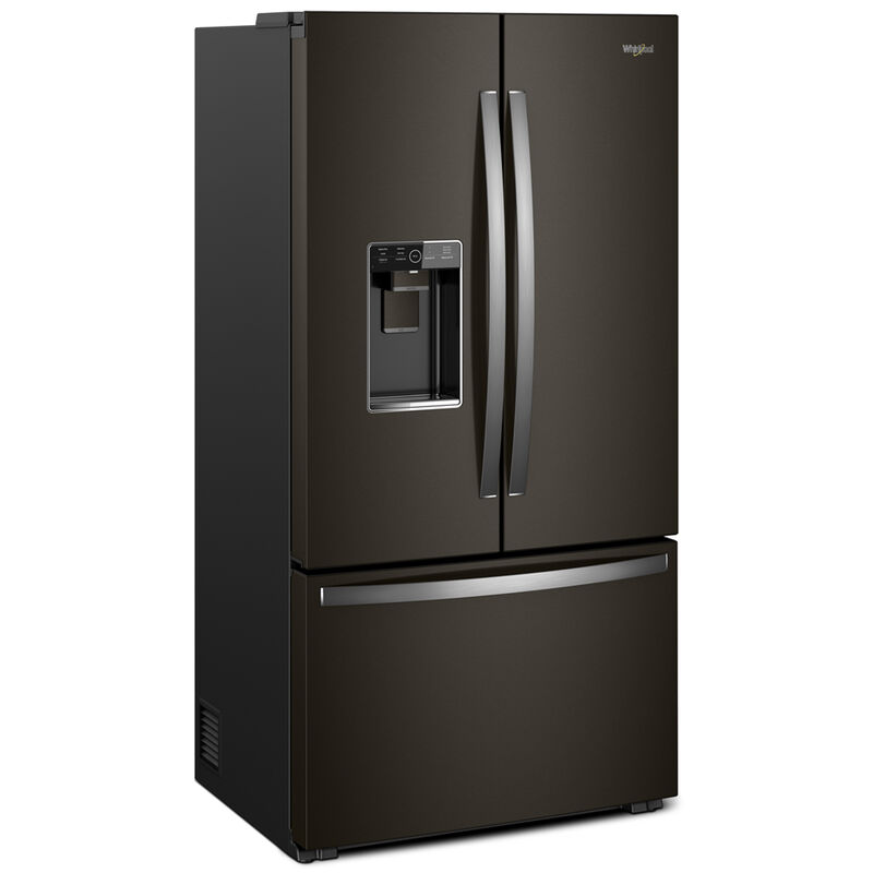 Whirlpool 36 in. 23.8 cu. ft. Counter Depth French Door Refrigerator with Ice & Water Dispenser - Black Stainless Steel, Black Stainless Steel, hires