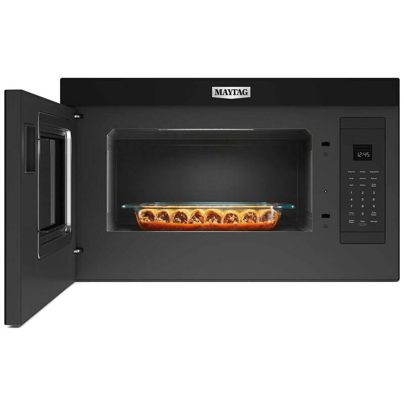 Maytag 30 in. 1.1 cu. ft. 1000W Over-the-Range Microwave with 300 CFM & Sensor Cooking - Black, , hires