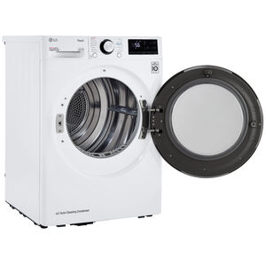 LG 24 in. 4.2 cu. ft. Smart Stackable Ventless Electric Dryer with Heat Pump, Sensor Dry & Sanitize Cycle - White, White, hires