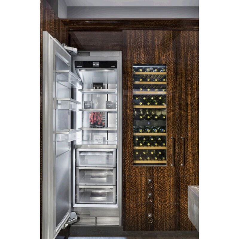 Liebherr 22 in. Built-in Wine Cabinet with Wood Racks, Dual Temperature Zones & 80 Bottle Capacity - Custom Panel Ready, , hires