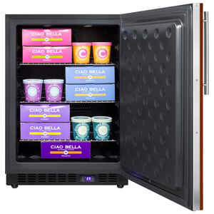 Summit Commercial 24 in. 4.7 cu. ft. Upright Compact Freezer with Adjustable Shelves & Digital Control - Custom Panel Ready, , hires