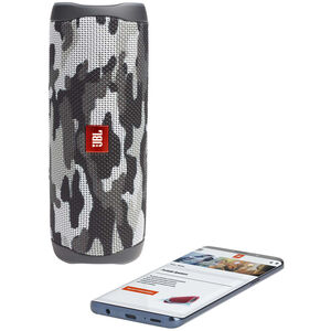 JBL Flip 5 Portable Waterproof Bluetooth Speaker - Black Camo, Camouflage, hires