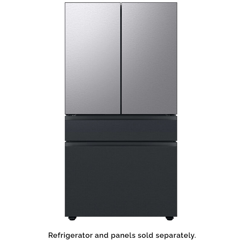 Samsung BESPOKE 4-Door French Door Bottom Panel for Refrigerators - Matte Black Steel, , hires