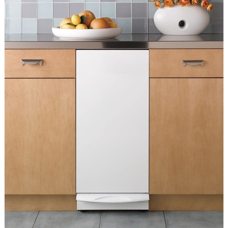 GE 15" Universal Built-In Trash Compactor - White, , hires