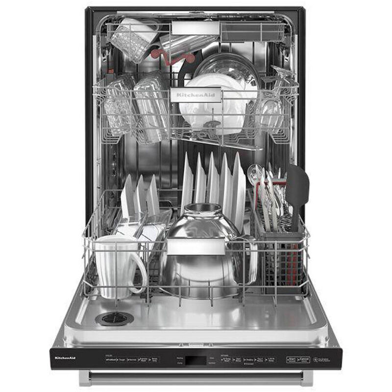 KitchenAid 57-Decibel Double Drawer Dishwasher with Hard Food Disposer  (Stainless) (Common: 24-in; Actual 23.375-in) in the Drawer Dishwashers  department at