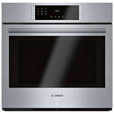 Bosch 800 Series 30" 4.6 Cu. Ft. Electric Smart Wall Oven with True European Convection & Self Clean - Stainless Steel | HBL8453UC