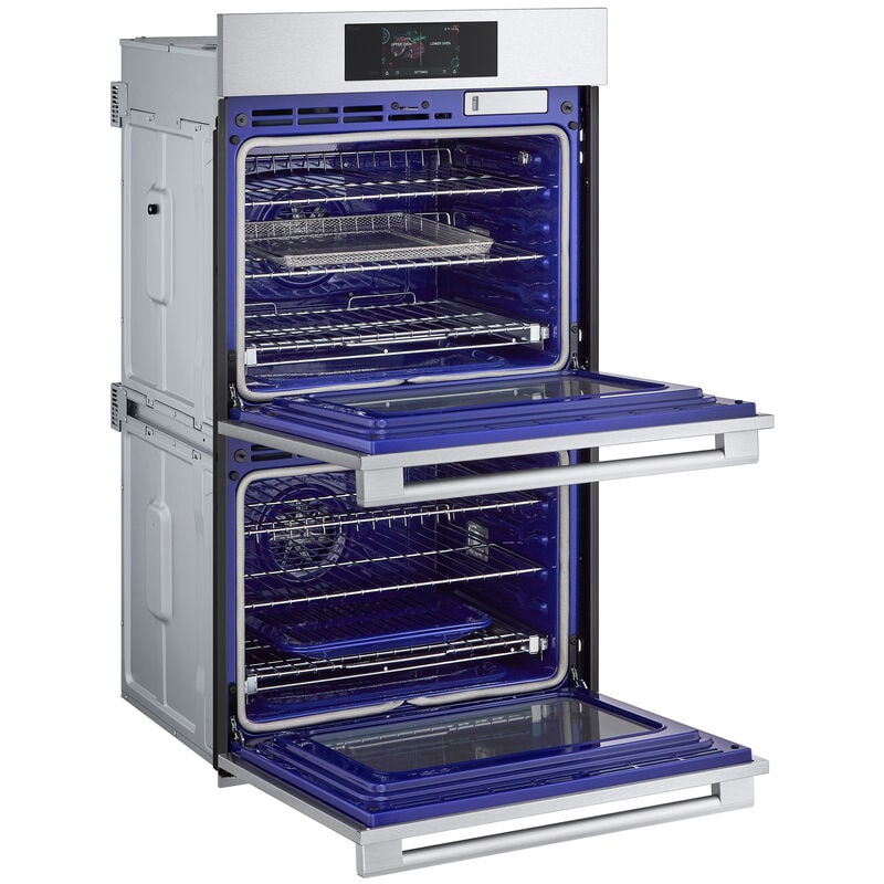 LG Studio 30 in. 9.4 cu. ft. Smart Front Control Speed/ SteamElectric Double Wall Oven with True European Convection - Stainless Steel, , hires