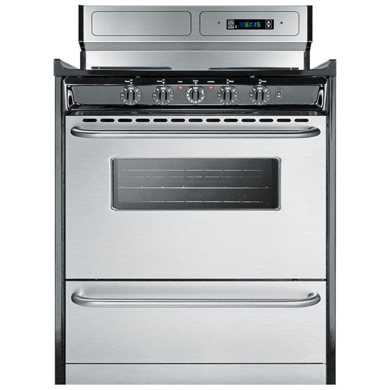 Summit 30 in. 3.7 cu. ft. Electric Range with Coil Burners - Stainless Steel, , hires