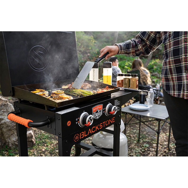 Blackstone 22 in. Gas Flat Top Griddle with Side Table Black