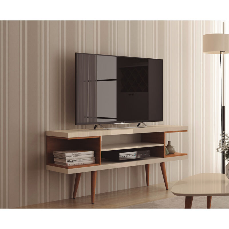 Manhattan Comfort Utopia 53" TV Stand - Off White & Maple Cream, , hires