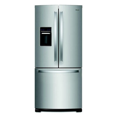 Whirlpool 30 in. 19.7 cu. ft. French Door Refrigerator with Water Dispenser - Fingerprint Resistant Stainless Steel | WRF560SEHZ